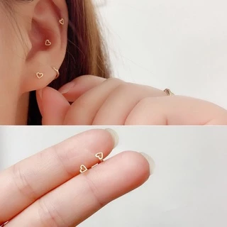 earika.earrings - tiny heart piercing จิวหูเงินแท้หัวใจ เหมาะสำหรับคนแพ้ง่าย