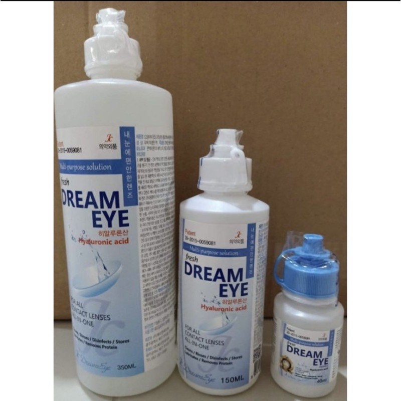 💧น้ำยา Dream Eye💧น้ำยาล้างและแช่คอนแทคเลนส์ ขนาด40ml.,150ml.,350ml.