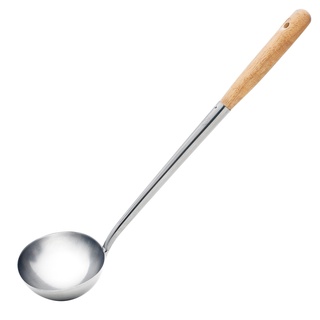 Rocket กระบวยกลมตักอาหารกระบวย 4.5x5 นิ้วด้ามยาว 16 นิ้ว (41 ซม) Stainless Steel Round Ladle Handle Length 16"