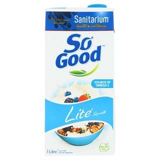 🔥The Best!! โซ กูด น้ำนมถั่วเหลือง สูตรพลังงานน้อย 1 ลิตร So Good Lite Soy Milk 1L