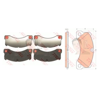 GDB1774 ผ้าเบรค-หน้า(TRW) (เนื้อผ้า COTEC) PORSCHE CAYENNE 08-10