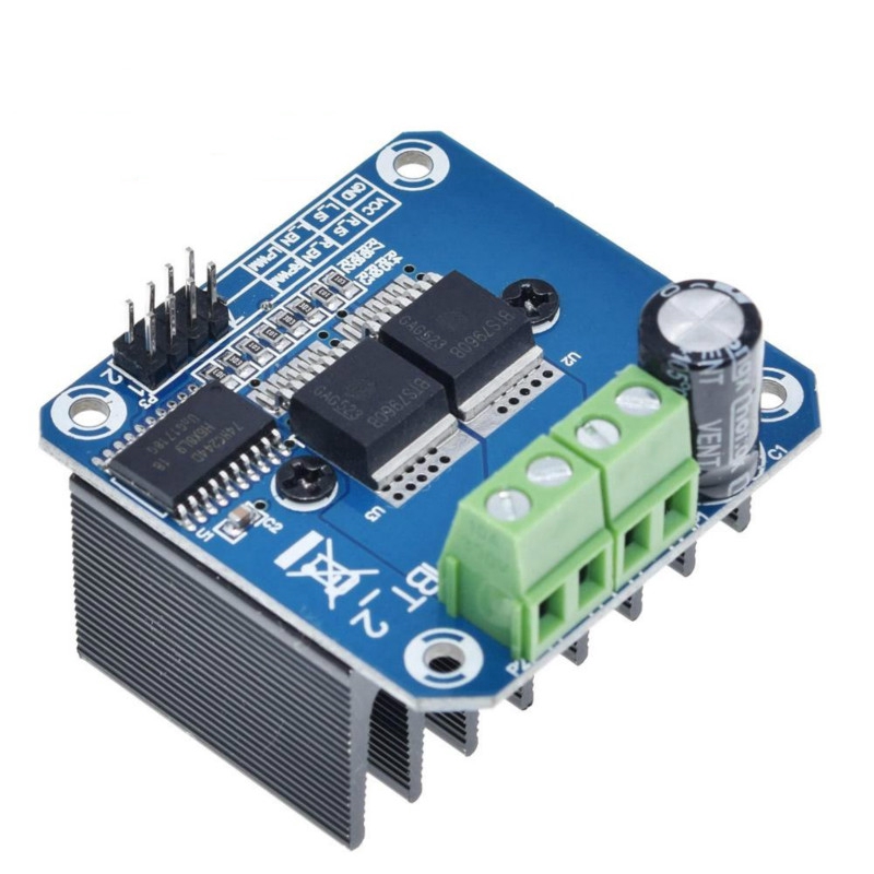 Double BTS7960 43A H-bridge โมดูลมอเตอร์ไดรฟ์พลังงานสูงสําหรับตู้เย็นรถยนต์ 1ชิ้น