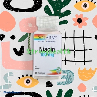 พร้อมส่ง &gt;&gt; Solaray, Niacin B3 100 mg 100 VegCaps เสริมวิตามิน บี 3 ผิวขาว กระจ่างใส