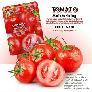 🔥10ซอง95บ.🔥 Belov East Skin 3D Tomato Facial Mask 38ml บีลอฟ อิส สกิน โทเมโท เฟเชี่ยล มาส์คหน้า มะเขือเทศ