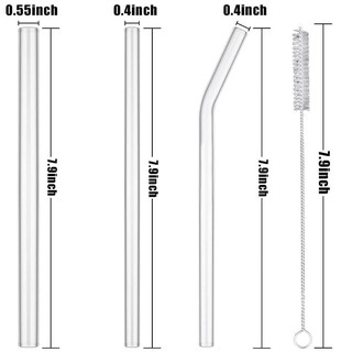 Uyiku Glass straw ชุดหลอดแก้วดูดน้ำพร้อมแปรงล้างหลอด