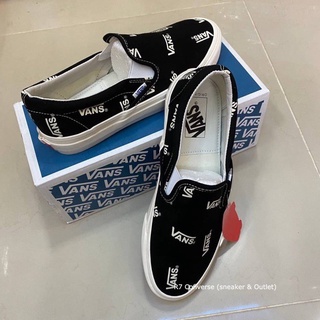 🚩  Vault Slip On Logo Black รองเท้าส์สลิปออน รองเท้าผ้าใบ สินค้าพร้อมกล่อง