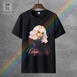 เสื้อยืดโอเวอร์ไซส์[อายุ] Gildan เสื้อยืดผ้าฝ้าย 100% พิมพ์ลาย Katya Rpdr7 Drag Queen สีดํา สําหรับผู้ชายS-3XL