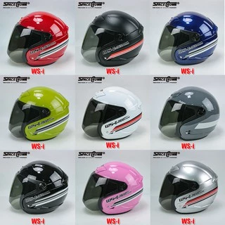 SPACE CROWN หมวกกันน็อค รุ่น WS-1 ขนาดฟรีไซค์ (รอบหัว57-59cm.)