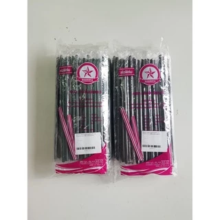 หลอดตรงปลายแหลมห่อฟิล์ม ขนาด 8มม & 6มม. 100เส้น/แพ็ค หลอดปลายแหลม ห่อพลาสติก แข็งกว่าหลอดปกติ