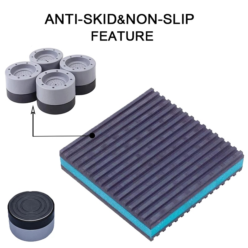 [1/2 ชิ้นวงกลมเครื่องซักผ้า Anti-vibration Foot Mat สำหรับการใช้งานทั่วไป] [แผ่นกันลื่นสำหรับฐานตู้เย็น] [เหมาะสำหรับเครื่องอบผ้าและเฟอร์นิเจอร์อื่นๆ] - รูปที่ 3