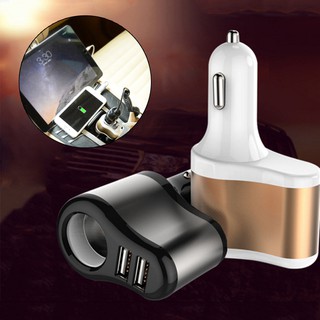 universal dual usb port อุปกรณ์ชาร์จแบตในรถยนต์พร้อมซ็อกเก็ตที่จุดบุหรี่ 12v - 24 v 120 w