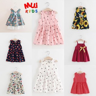 muikids มินิเดรส ชุดเดรสเด็ก เดรสสั้นแขนกุด