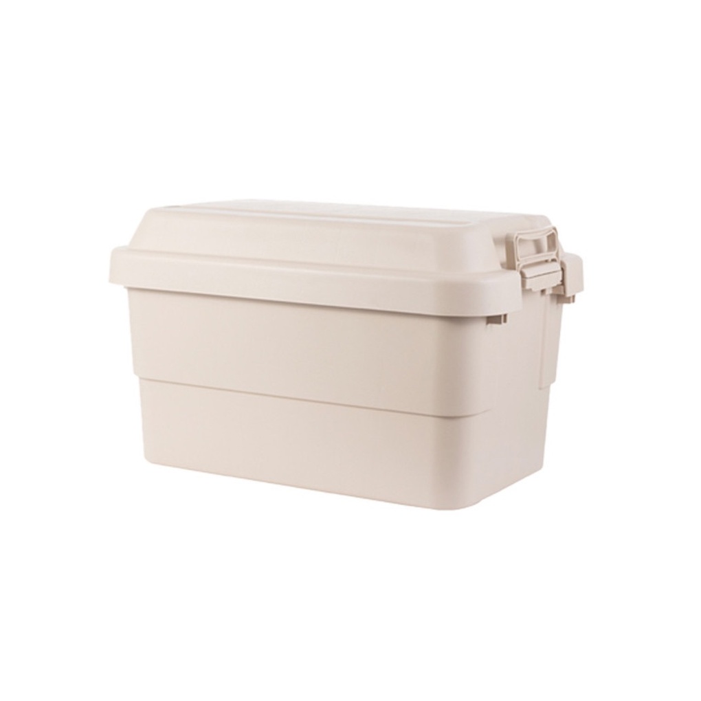 GlobalHouse GOME กล่องเก็บของพลาสติก 65L. รุ่น XHL-2021-2 ขนาด 31×68×36.5ซม. สีกากี สินค้าของแท้คุณภาพดี