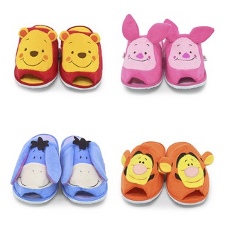 Disney ลิขสิทธิ์แท้ รองเท้าใส่ในบ้าน Pooh / Piglet / Eeyore / Tigger : WHO R U พื้นบาง (Winnie the pooh)