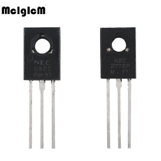ส่วนประกอบอิเล็กทรอนิกส์ TO-126 (2SD882 D882 10 ชิ้น + 2SB772 B772 10 ชิ้น ) 20 ชิ้น