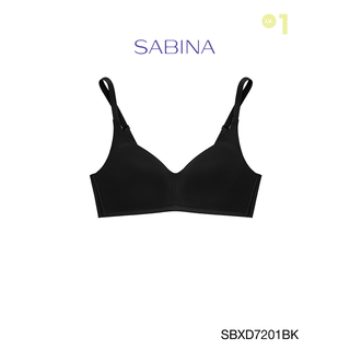 Sabina ซาบีน่า เสื้อชั้นใน Invisible Wire (ไม่มีโครง) รุ่น Perfect Bra รหัส SBXD7201BK สีดำ