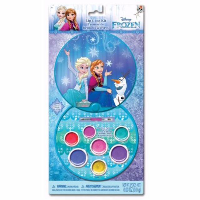 Disney Frozen Elsa Anna & Olaf Blueberry Flavored  Lip Gloss Kit