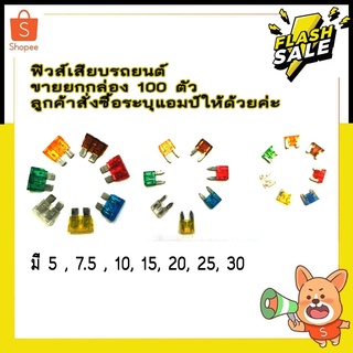 ยกกล่อง/100 ตัว ฟิวส์ เสียบ ฟิวซ์ เสียบ ฟิว เสียบ ฟิวส์ เสียบรถยนตร์ ฟิวซ์ เสียบรถยนตร์ ฟิว เสียบรถยนตร์ ยกกล่อง/100 ตัว