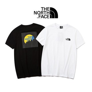 เสื้อยืดพิมพ์ลาย THE NORTH FACE เสื้อยืดแขนสั้นพิมพ์ลายดวงจันทร์