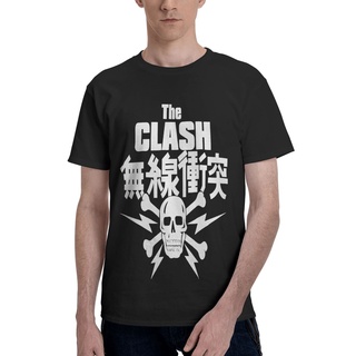 ผ้าฝ้ายคอกลมGILDAN 【สไตล์โรงเรียน】เสื้อยืด ผ้าฝ้าย 100% พิมพ์ลาย The Clash Skull Jap Joe Strummer สําหรับผู้ชายfrom S-4X