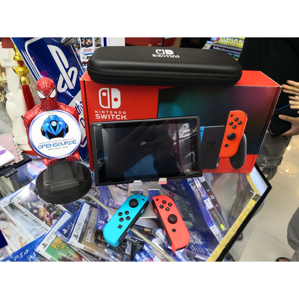 [สินค้ามือสอง]Nintendo: เครื่อง Switch กล่องแดง มือสอง สภาพนางฟ้า อุปกรณ์ครบ (พร้อมแมม 128GB กล่องครบ)