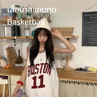 เสื้อแขนกุดผู้หญิง เสื้อบาสเกตบอล Basketball เสื้อบาสแฟชั่นแขนกุด