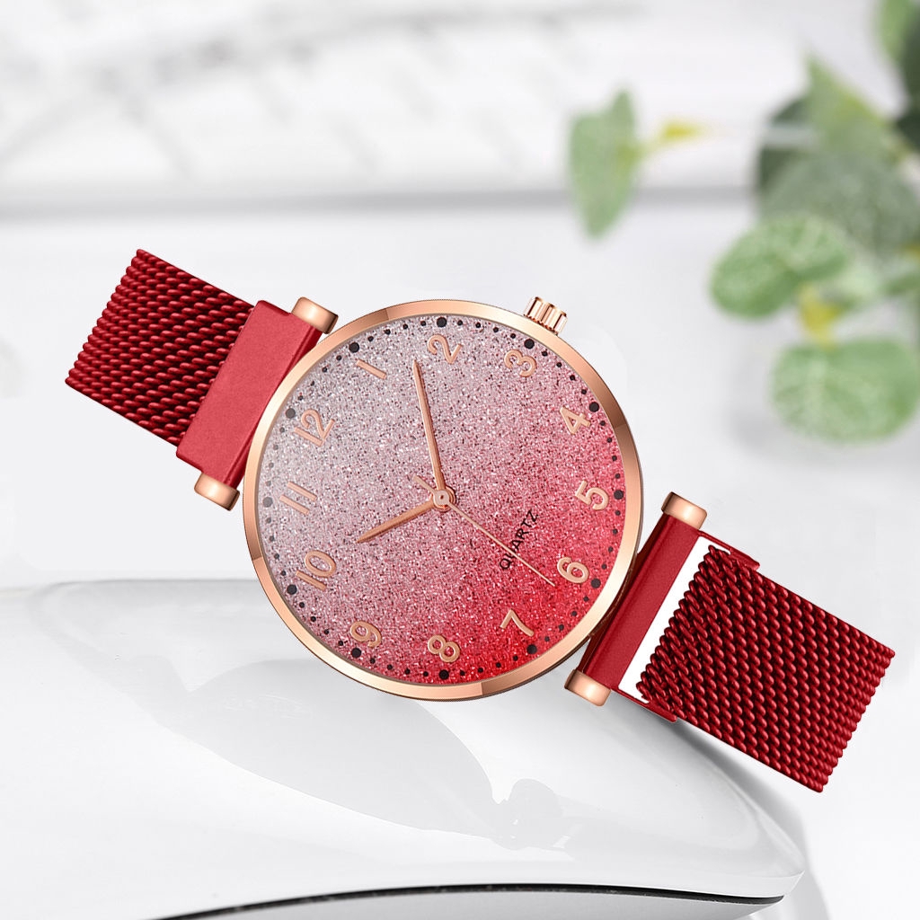 Women Fashion Gradient Color Starry Sky Watch Ladies Magnetic Wrist Watches