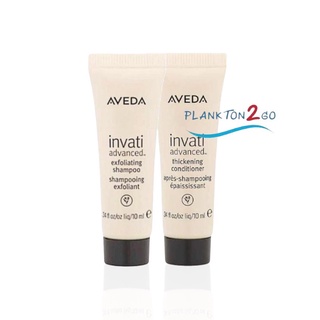 aveda invati advanced exfoliating shampoo , thickening conditioner 10ml