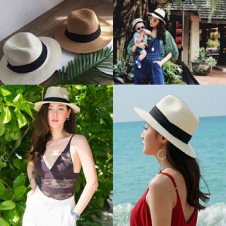‼️รุ่นพิเศษ‼️พับได้คืนทรง🔺 หมวกสาน panama hat งานพรีเมี่ยม พับได้ หมวกเก๋ๆ ส่งแบบใส่กล่อง COD ได้