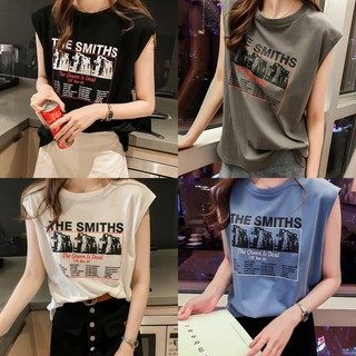 เสื้อยืดแขนกุดผู้หญิง Oversize shirts เสื้อผ้าแฟชั่นวัยรุ่น เสื้อกล้ามเกาหลี เสื้อผ้าฮิปฮอป เสื้อยืดสตรีท มีราคาส่ง