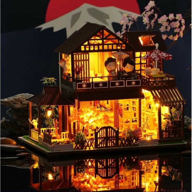 พร้อมส่ง บ้านตุ๊กตา DIY K-060 The Forest Pavilion มีฝาครอบกันฝุ่น