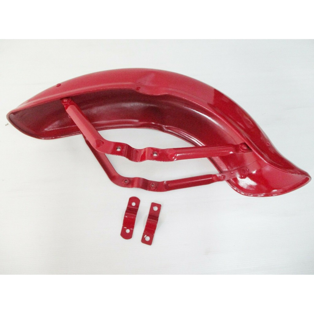 "RED" FRPONT FENDER Fit For HONDA ST50 ST70 CT70 DAX // บังโคลนหน้า เหล็กชุบ สีแดง