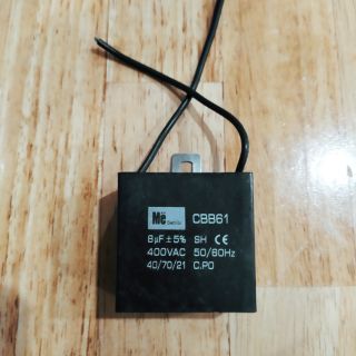 คาปาซิเตอร์สตาร์ทพัดลม ขนาด 8uF,400V,50Hz