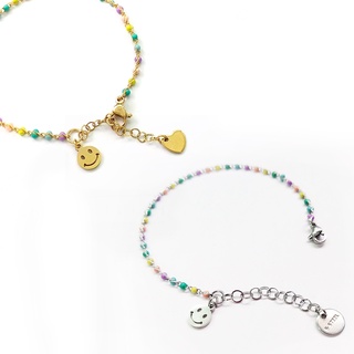 Lilith - Smile bracelet สร้อยข้อมือ สแตนเลส จี้ยิ้ม