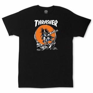 เสื้อยืด พิมพ์ลายนิตยสาร Thrasher Skate Outlaw Pushead แฟชั่นสําหรับผู้ชาย