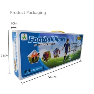 football sport 2 pcs. ประตูฟุตบอล พลาสติก ประตูฟุตซอล ประตูฟุตบอลขนาดเล็ก แบบพกพา ขนาด 92*61*48 ซม.ชุด2 ประตูฟุตบอล แถมฟ
