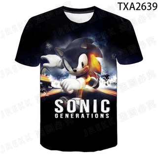 Sonic the Hedgehog kids t shirt  Boys Cartoon  3D Printed Summer Girls Streetwear Children Clothes Baby tees