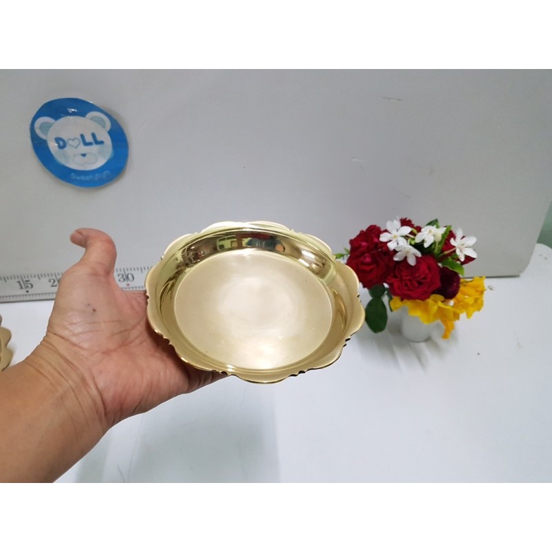Brass byfa *ถาดทองเหลือง 6” ถาดหล่อใหม่ ขนาดเล็ก 6นิ้วF1087