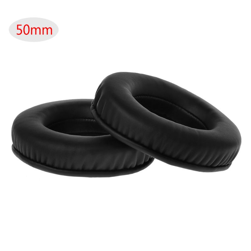 Charmantcc โฟมนุ่ม 2 ชิ้นแผ่นรองหูฟังฝาครอบรอบหูฟัง Holster Earpads สีดํา