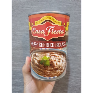 Casa Fiesta No Fat Refried Beans 16 Oz. ถั่วลันเตา 16 ออนซ์