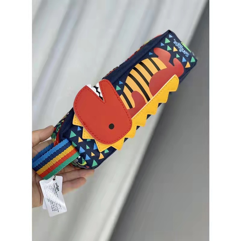 Smiggle กระเป๋าดินสอ ผ้าแคนวาส มีซิป อเนกประสงค์