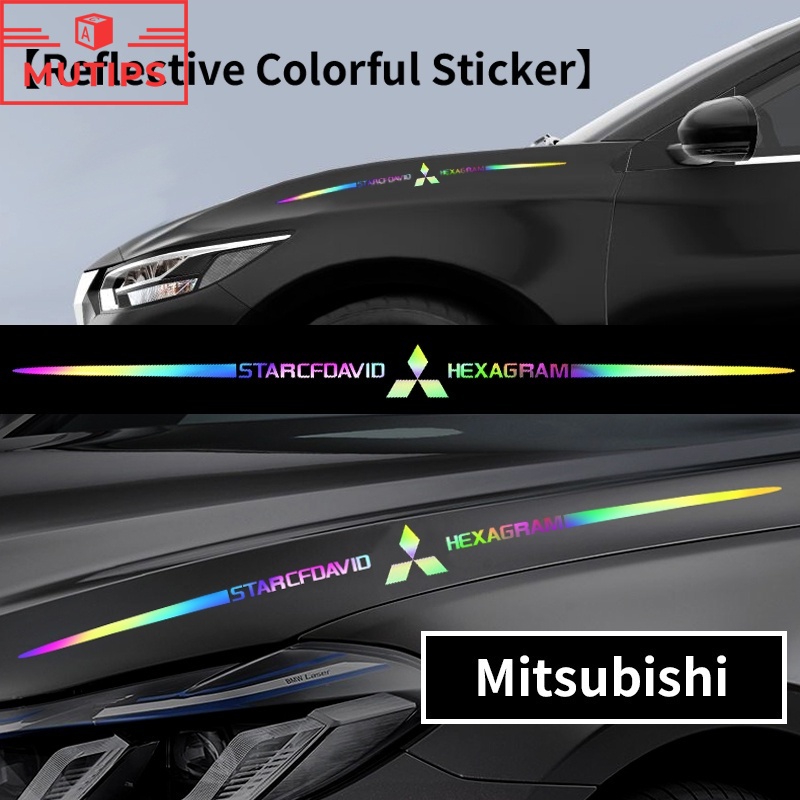 Mitsubishi สติ๊กเกอร์สะท้อนแสงเลเซอร์หลากสีสันตัวรถเหมาะสำหรับ Lancer EX Xpander Grandis Attrage Mirage