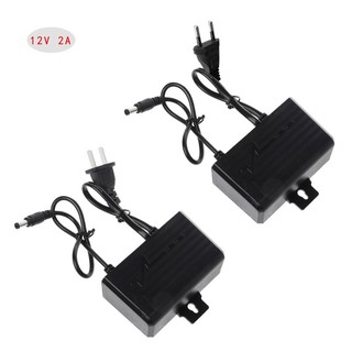 อะแดปเตอร์พาวเวอร์ซัพพาย Ac Dc 12v 2a Eu Us Plug กันน้ําสําหรับกล้อง Cctv Ccd