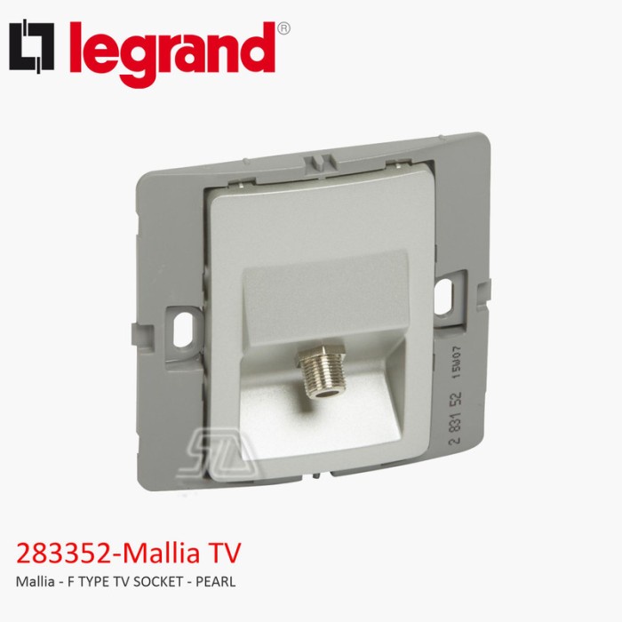 LEGRAND MALLIA F TYPE เต้ารับทีวี PEARL