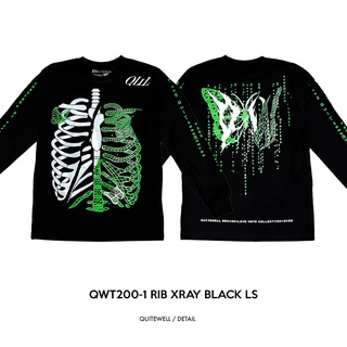 QWT200-1 RIB XRAY BLACK LS เสื้อยืดแขนยาวจั้มแขน