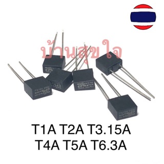 ไมโครฟิวส์ เหลี่ยม สีดำ 392 T2A T1A T3.15A T4A T5A T6.3A 250V 392 Square Plastic Fuse T2A LCD TV Slow Blow Fuse