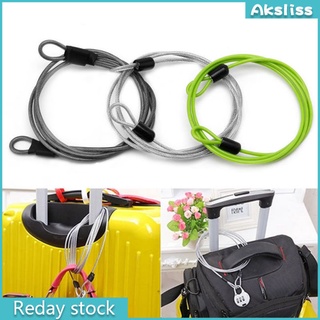 AKS Steel Wire Keychain Ring Key Keyring Circle Rope Cable Loop Outdoor Camp Luggage Tag Screw Lock Gadget