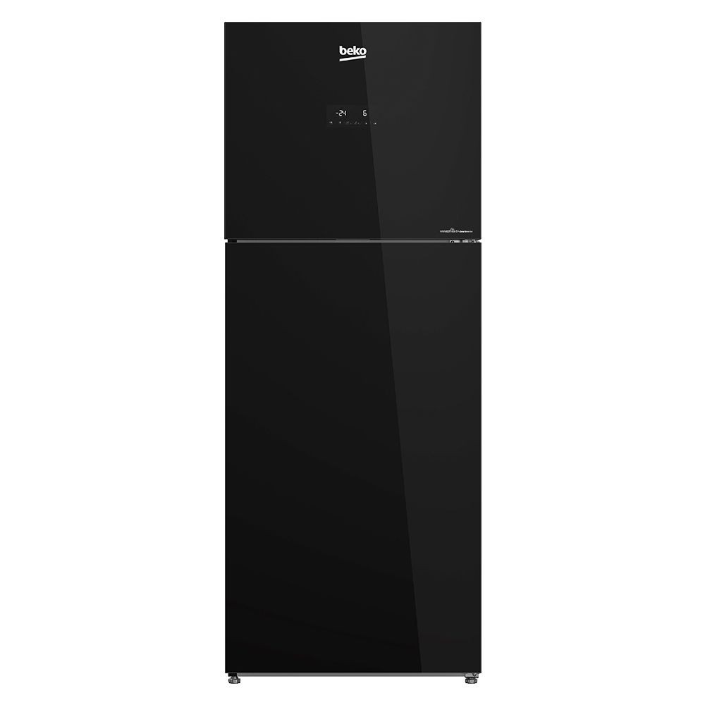 ตู้เย็น ตู้เย็น 2 ประตู BEKO RDNT371E50VZGB 12คิว กระจกดำ ตู้เย็น ตู้แช่แข็ง เครื่องใช้ไฟฟ้า 2-DOOR REFRIGERATOR BEKO RD