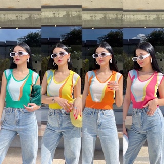 Summer top 🌈 เสื้อไหมพรม