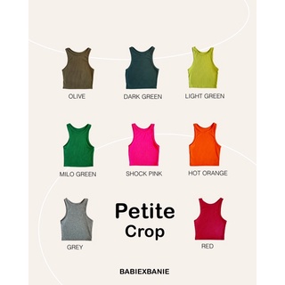 BABIEXBANIE - Petite Crop เสื้อครอปแขนกุด